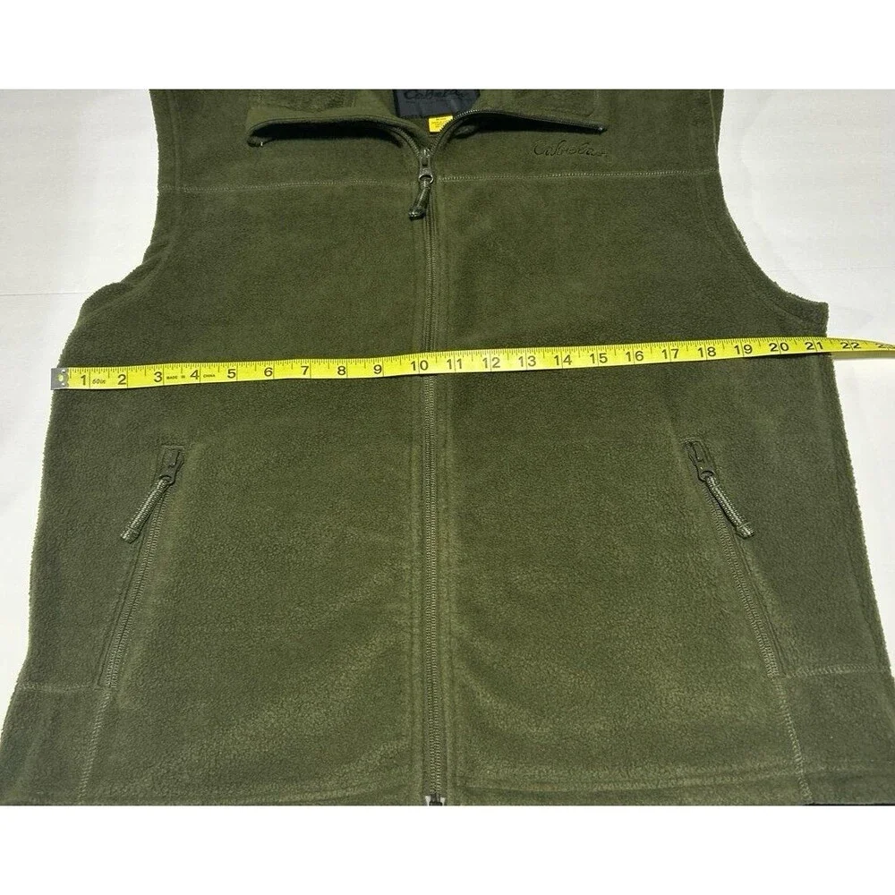Cabela’s Men's Medium Olive Green Fleece Full-Zip Vest
